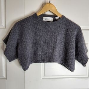 PETERBOROUGH ROW DIY cashmere knit sweater crop cropped top blouse shirt size S